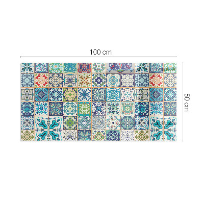 Base de vidro decorativa para lareira Padrões de mosaico em azulejos