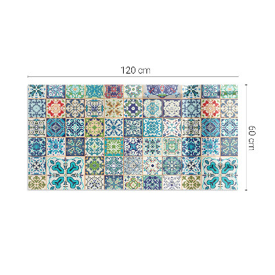 Base de vidro decorativa para lareira Padrões de mosaico em azulejos