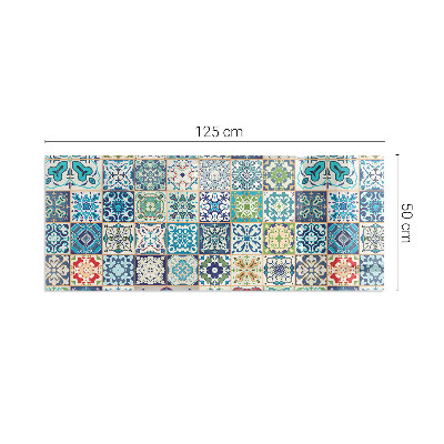 Base de vidro decorativa para lareira Padrões de mosaico em azulejos