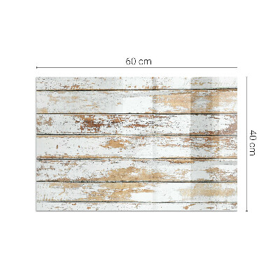 Base de vidro para lareira retangular Placa de madeira danificada