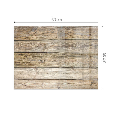 Base de vidro para lareira retangular Tábuas de madeira natural