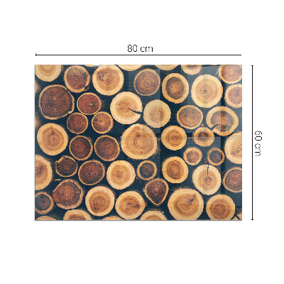 Base de vidro decorativa para lareira Caixa com madeira cortada