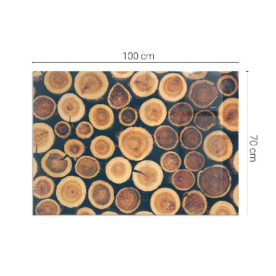 Base de vidro decorativa para lareira Caixa com madeira cortada