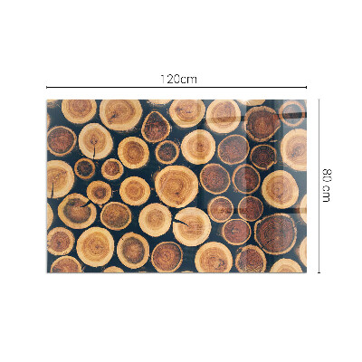 Base de vidro decorativa para lareira Caixa com madeira cortada