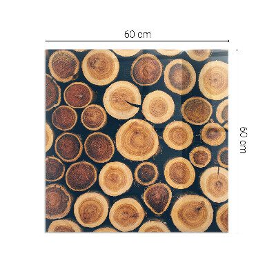 Base de vidro decorativa para lareira Caixa com madeira cortada