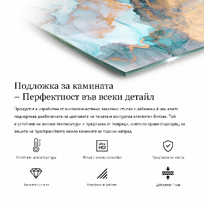 Base de vidro decorativa para lareira Caixa com madeira cortada