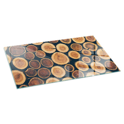 Base de vidro decorativa para lareira Caixa com madeira cortada