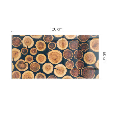 Base de vidro decorativa para lareira Caixa com madeira cortada