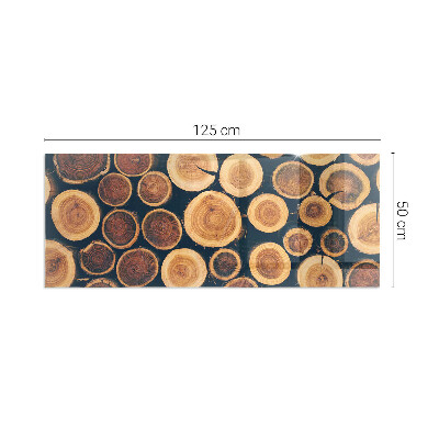 Base de vidro decorativa para lareira Caixa com madeira cortada