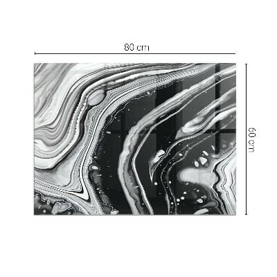 Base de vidro decorativa para lareira Ondas e linhas abstratas