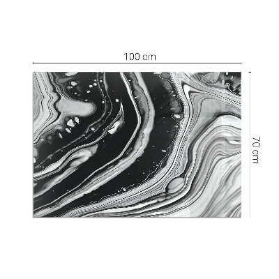 Base de vidro decorativa para lareira Ondas e linhas abstratas