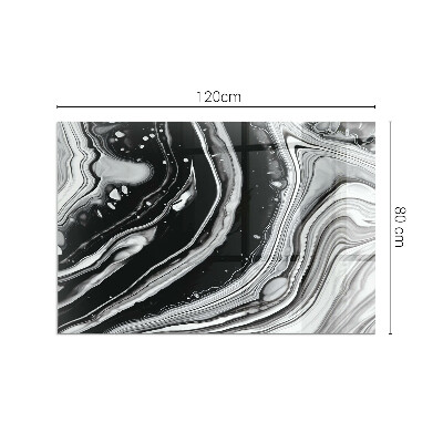 Base de vidro decorativa para lareira Ondas e linhas abstratas