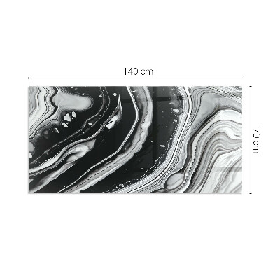 Base de vidro decorativa para lareira Ondas e linhas abstratas