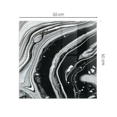 Base de vidro decorativa para lareira Ondas e linhas abstratas