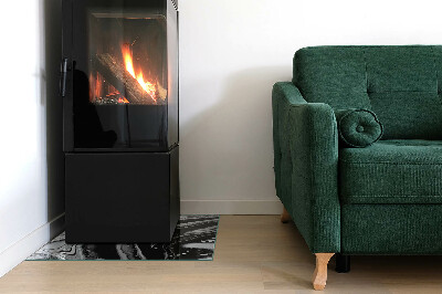 Base de vidro decorativa para lareira Ondas e linhas abstratas