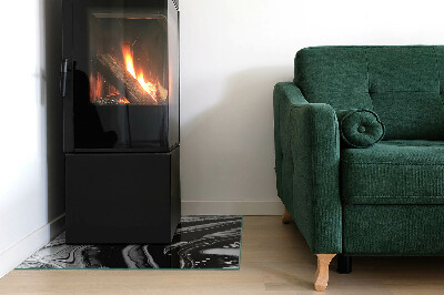 Base de vidro decorativa para lareira Ondas e linhas abstratas