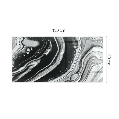 Base de vidro decorativa para lareira Ondas e linhas abstratas
