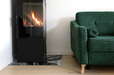 Base de vidro decorativa para lareira Ondas e linhas abstratas