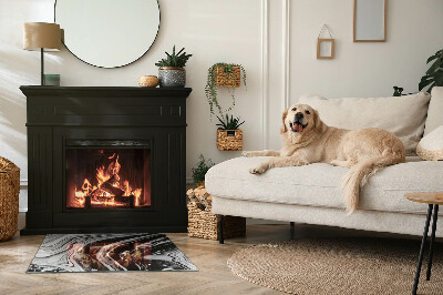 Base de vidro decorativa para lareira Ondas e linhas abstratas