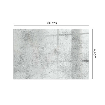 Base de vidro para lareira retangular Textura de concreto bruto