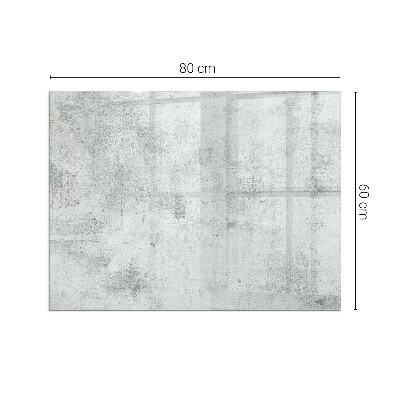 Base de vidro para lareira retangular Textura de concreto bruto