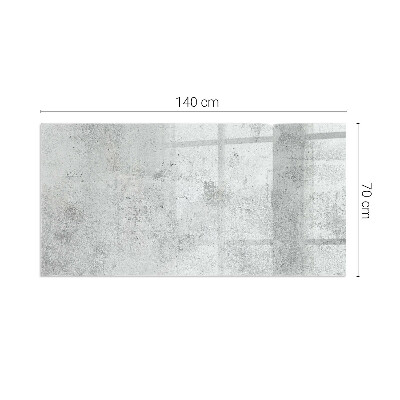 Base de vidro para lareira retangular Textura de concreto bruto