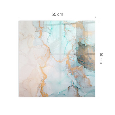 Base de vidro para lareira retangular Padrão fluido abstrato