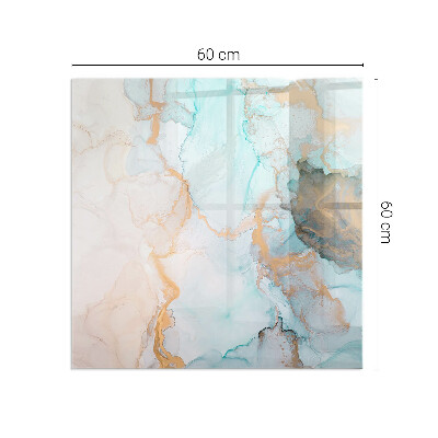 Base de vidro para lareira retangular Padrão fluido abstrato