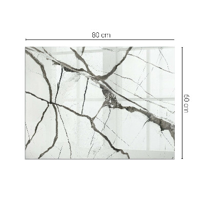 Base de vidro decorativa para lareira Padrão de veios de mármore