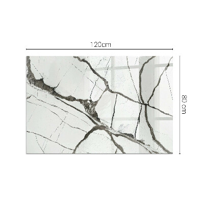 Base de vidro decorativa para lareira Padrão de veios de mármore