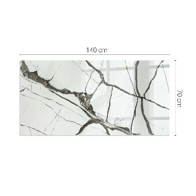 Base de vidro decorativa para lareira Padrão de veios de mármore