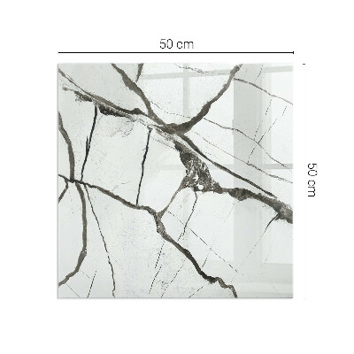 Base de vidro decorativa para lareira Padrão de veios de mármore