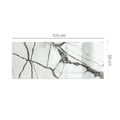 Base de vidro decorativa para lareira Padrão de veios de mármore