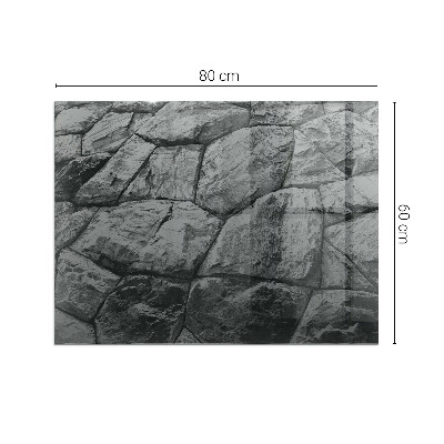 Base de vidro para lareira retangular Padrão de pedra natural