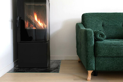 Base de vidro para lareira retangular Padrão de pedra natural