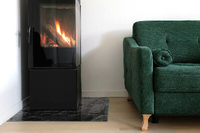 Base de vidro para lareira retangular Padrão de pedra natural