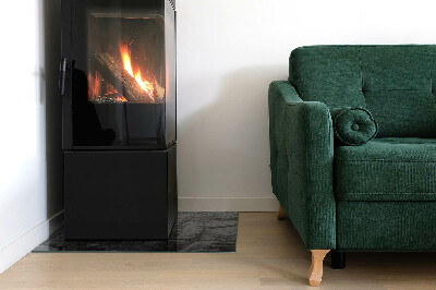 Base de vidro para lareira retangular Padrão de pedra natural