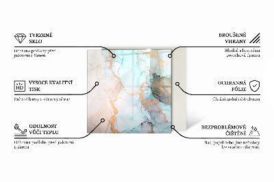Base de vidro decorativa para lareira Mármore elegante com veios