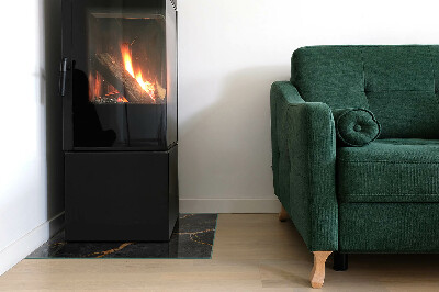 Base de vidro decorativa para lareira Mármore elegante com veios