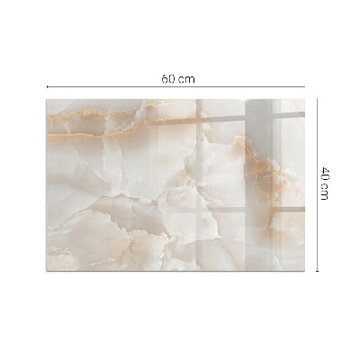 Base de vidro para lareira retangular Padrão de pedra natural