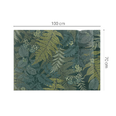 Base de vidro decorativa para lareira Motivos vegetais com borboletas