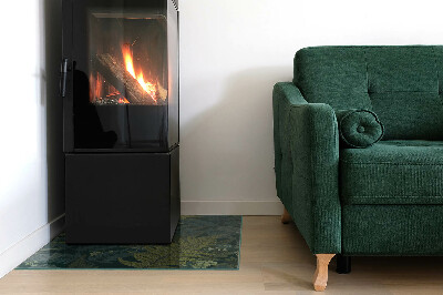 Base de vidro decorativa para lareira Motivos vegetais com borboletas