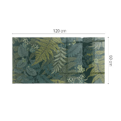 Base de vidro decorativa para lareira Motivos vegetais com borboletas