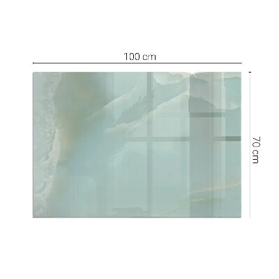 Base de vidro decorativa para lareira Padrão delicado de mármore