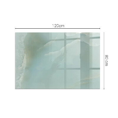 Base de vidro decorativa para lareira Padrão delicado de mármore