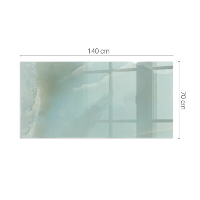 Base de vidro decorativa para lareira Padrão delicado de mármore