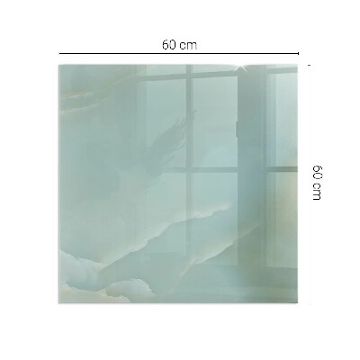 Base de vidro decorativa para lareira Padrão delicado de mármore