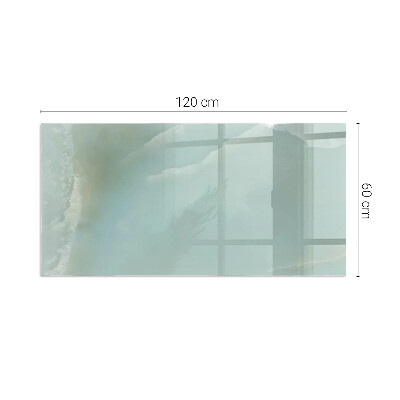 Base de vidro decorativa para lareira Padrão delicado de mármore