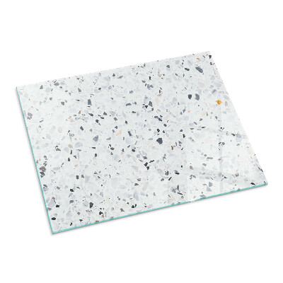 Base de vidro decorativa para lareira Padrão de pedra com partículas