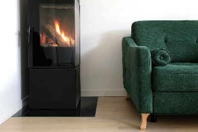 Base de vidro para lareira retangular Cor Grafite Escuro